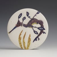 Image 1 of Weedy Sea dragon carved ceramic wall hanging