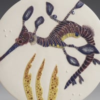 Image 2 of Weedy Sea dragon carved ceramic wall hanging