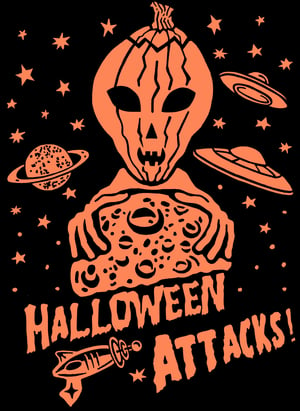 Image of Halloween Attacks Alien Tee
