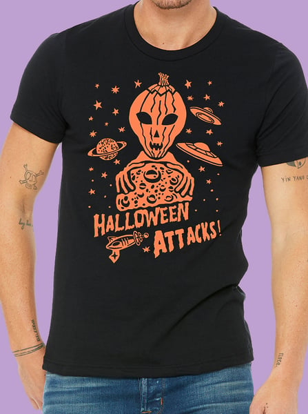 Image of Halloween Attacks Alien Tee