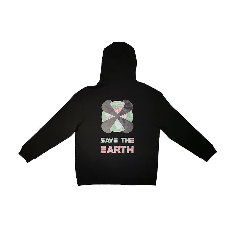 Image of X-EARTH HOODIE "BLACK"