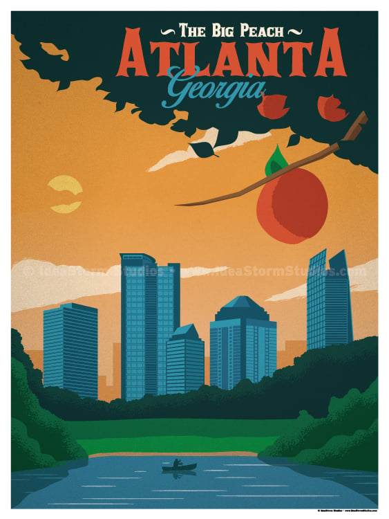 Image of Vintage Atlanta Poster
