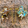Xenosaga 3 Kos-Mos and Shion Chain Collar pin set
