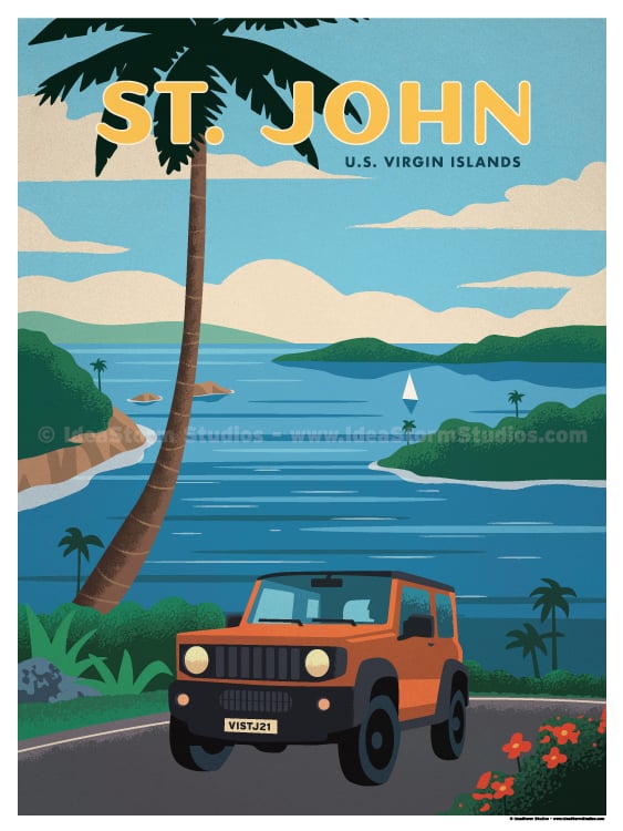 Image of St. John Jeep Poster