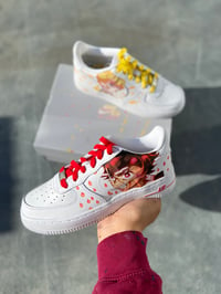 Image 2 of Demon Slayer Custom Airforces (Coloured Laces)