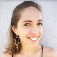 Image 2 of Gold Eclipse Labradorite earrings