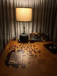 Image 2 of Mah Jongg in Cedar,  Unique Custom Laser Cut Wooden Puzzle