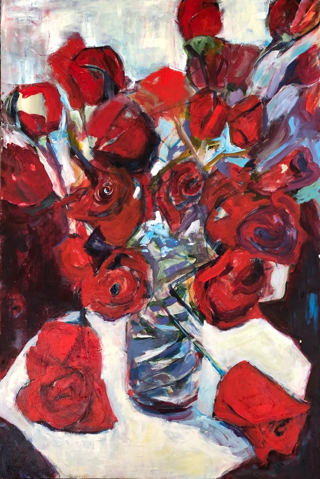 Rose Portrait Overflows the Vase