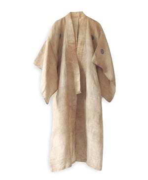 Image of Kimono af raw hør - håndvævet