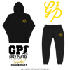 Grey Pastel "Signature" Embroidered Black Joggersuit 
