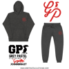 Grey Pastel "Signature" Embroidered Dark Grey Heather Joggersuit 