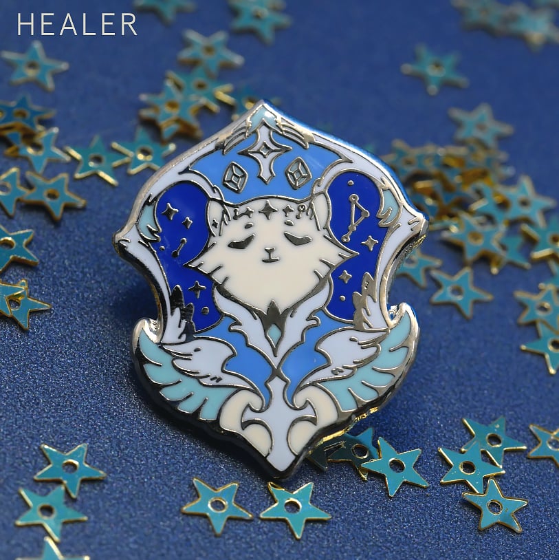 Cat RPG Trinity Enamel Pins