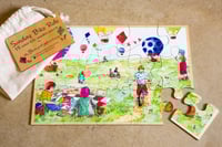 Image 1 of 15 Piece Wooden Jigsaw Puzzle - Sunday Bike Ride