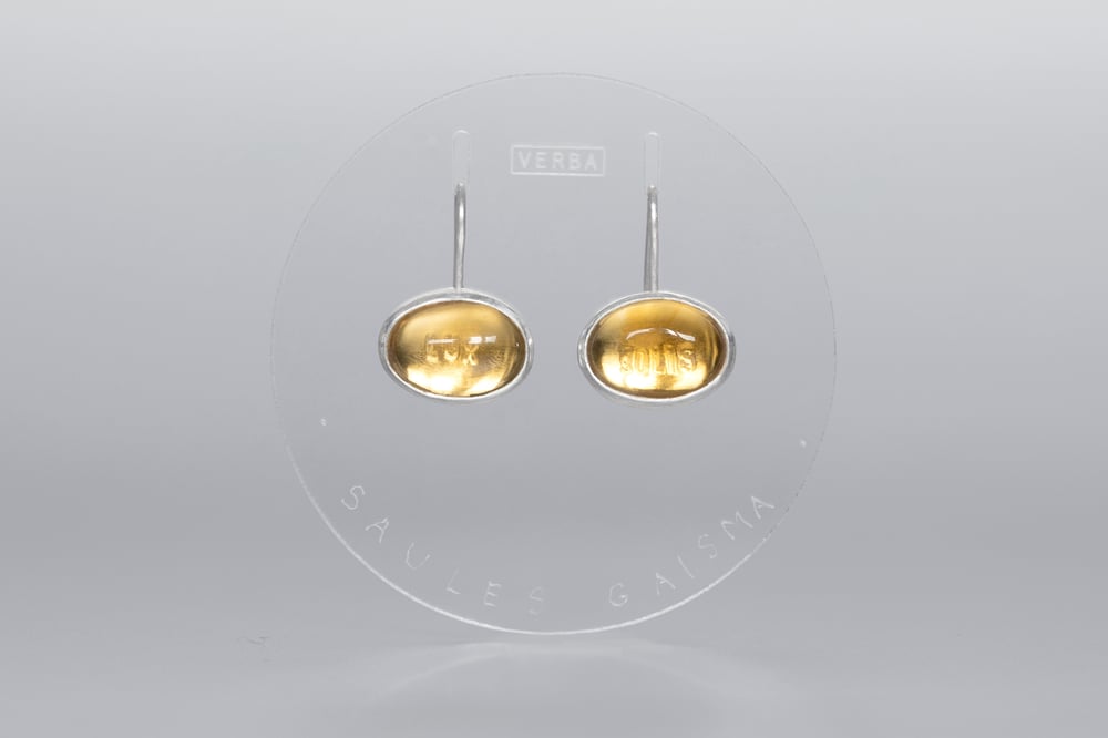 Image of "Light of the Sun" silver earrings with citrines  · LUX SOLIS  ·