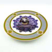 Image 2 of Lebrel italiano Lady Pucca - Large Fine China Plate - #0775