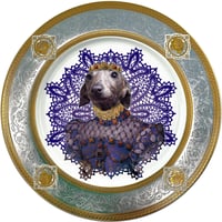 Image 1 of Lebrel italiano Lady Pucca - Large Fine China Plate - #0775