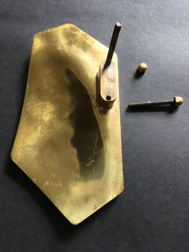 Image of Italian Door Handle of Hammered Brass and Blackened Copper [II]