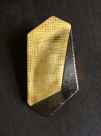 Image 1 of Italian Door Handle of Hammered Brass and Blackened Copper [II]
