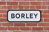 'BORLEY' ROAD SIGN 