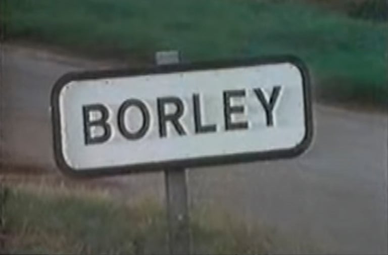 'BORLEY' ROAD SIGN