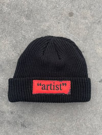 Image 3 of “artist” Black Beanie (heat reactive)