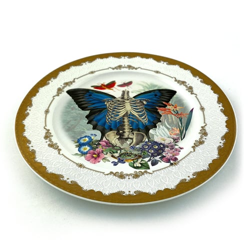 Image of Skeleton N Wings - Fine China Plate - #0789
