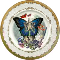 Image 1 of Skeleton N Wings - Fine China Plate - #0789
