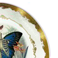 Image 3 of Skeleton N Wings - Large Fine China Plate - #0789