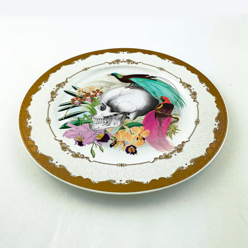 Image of Faizan Skull - Large Fine China Plate - #0772