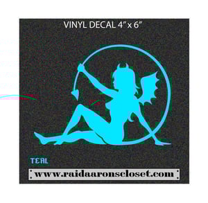 Image of Devilish Mudflap Girl Vinyl Decal