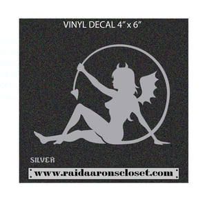 Image of Devilish Mudflap Girl Vinyl Decal