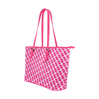 Image 2 of Classic Huskytooth pattern tote - in pink