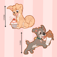 Angel and Scamp ice cream fantasy pins