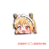 Blonde Dragon Maid Peeking Sticker