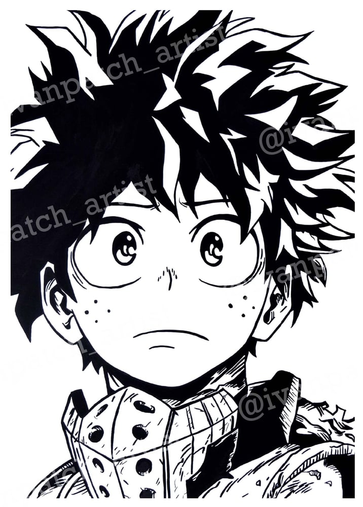 Image of 5x7 Print- Izuku Midoriya (Deku Unmasked)- Print