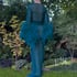 Teal Sheer Selene Ostrich Dressing Gown  Image 3