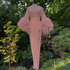 "Whisper" Sheer Selene Ostrich Dressing Gown 10% OFF DISCOUNT CODE: FEMMEFATALE
