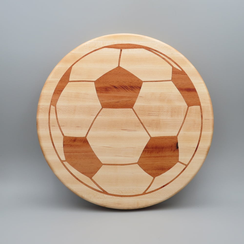 Image of Soccer Cutting Board, Hard Maple and Mahogany