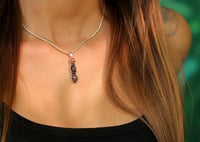 Image 2 of Tourmaline and Oregon Sunstone Sterling Silver Necklace