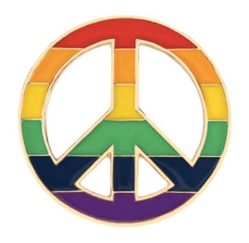 Image of PRIDE ENAMEL PEACE PIN