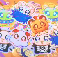 Image 1 of halloween party ham stickers