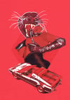 'Cut by The Blade of La Pantera Roja' Giclee print