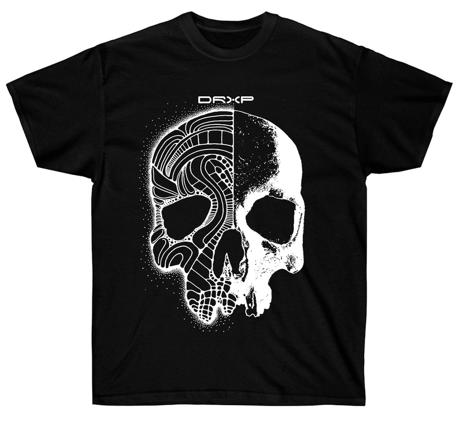 Image of SKULL TEE BLACK/WHITE 