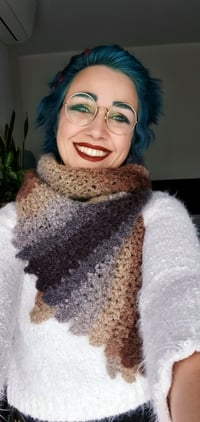 Image 2 of Extra large asymmetric scarf