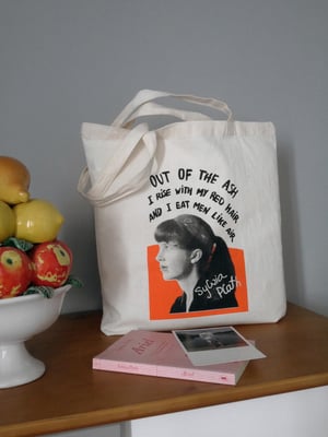 Image of SYLVIA PLATH tote bag