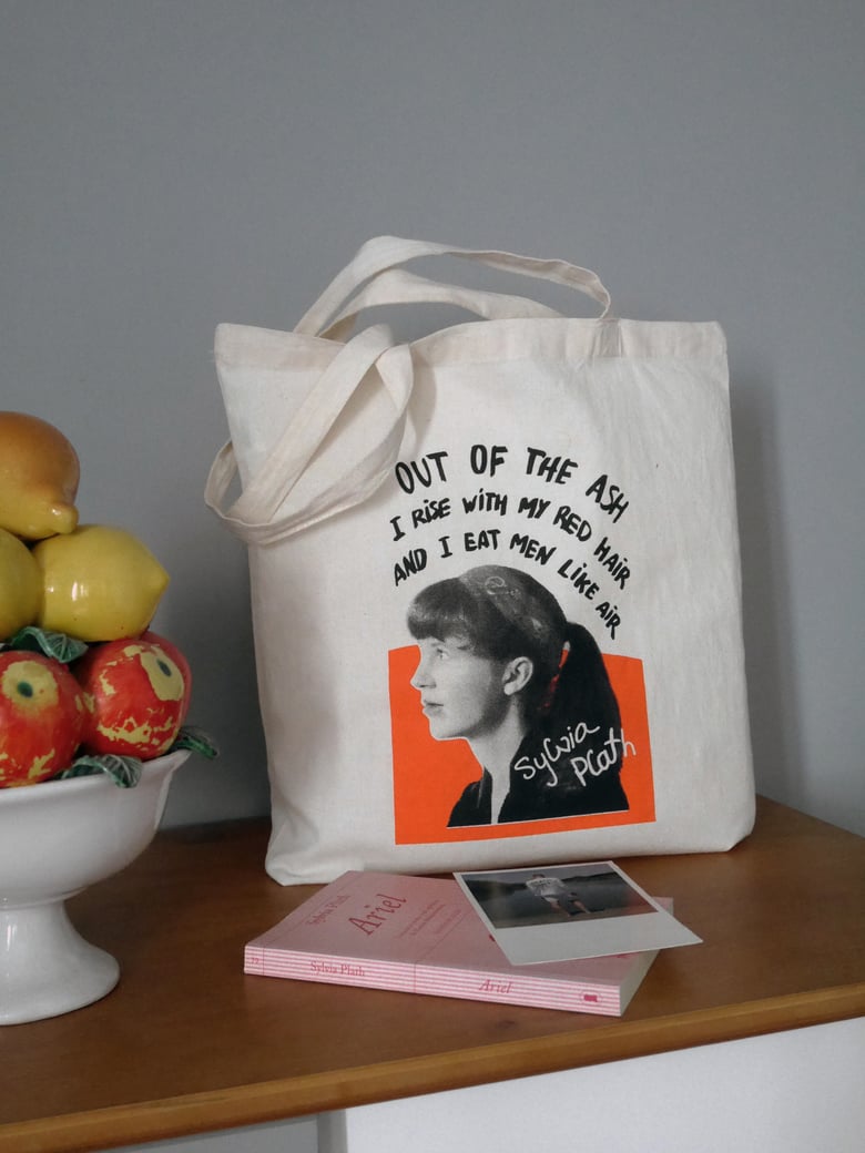 Image of SYLVIA PLATH tote bag