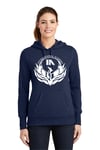 Ladies Pullover Hooded Sweatshirt- Navy