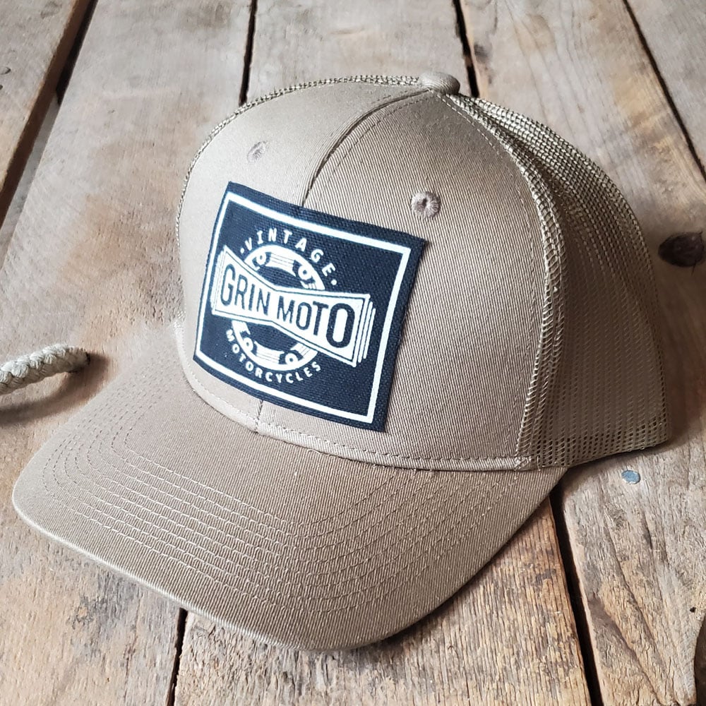 Grin Moto Logo Cap - Tan