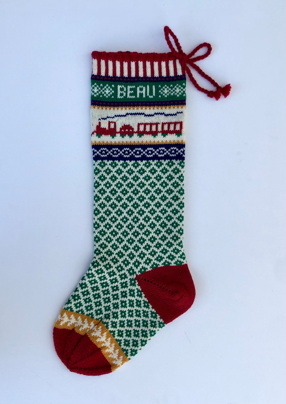 Image of Train Christmas Stocking