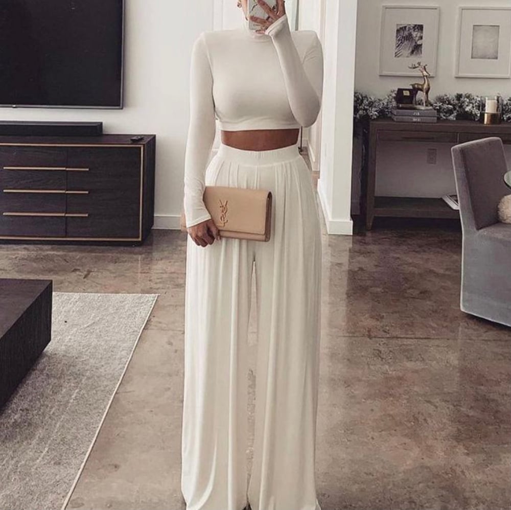Image of WHITE PARTY 2 PIECE SET
